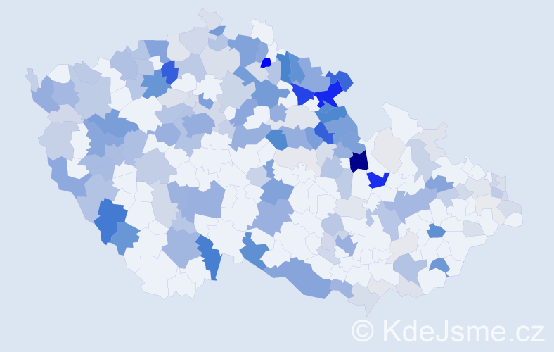 Příjmení: 'Pfeifer', počet výskytů 627 v celé ČR