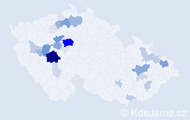 Příjmení: 'Šmatlák', počet výskytů 145 v celé ČR