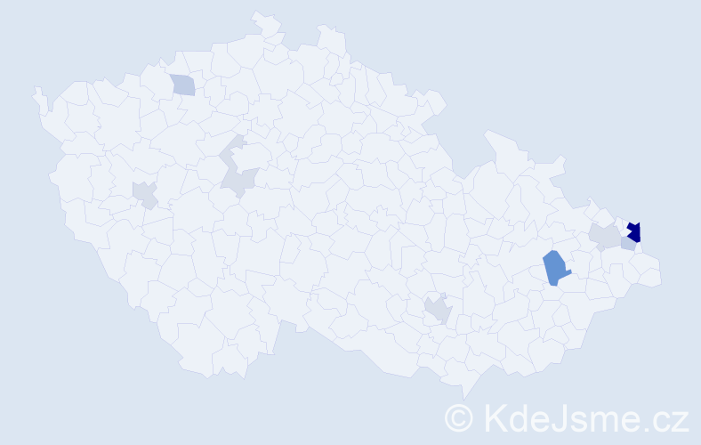 Příjmení: 'Tomes', počet výskytů 37 v celé ČR