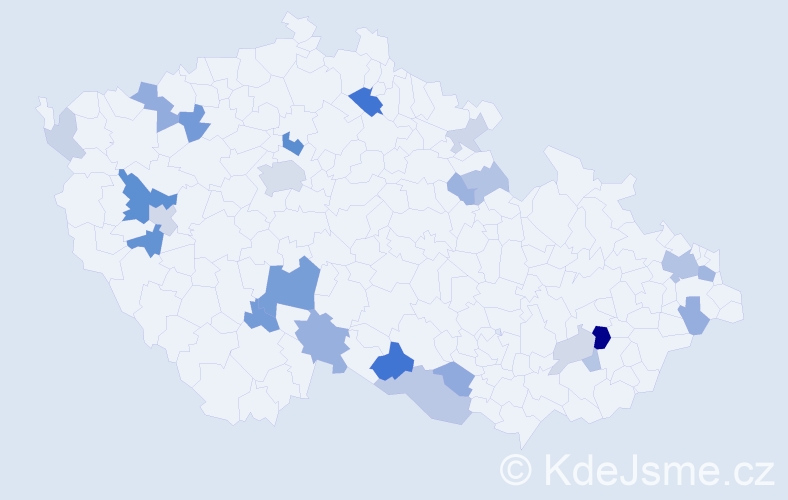 Příjmení: 'Pergerová', počet výskytů 63 v celé ČR
