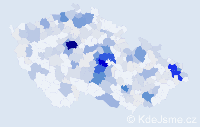 Příjmení: 'Pavlas', počet výskytů 982 v celé ČR