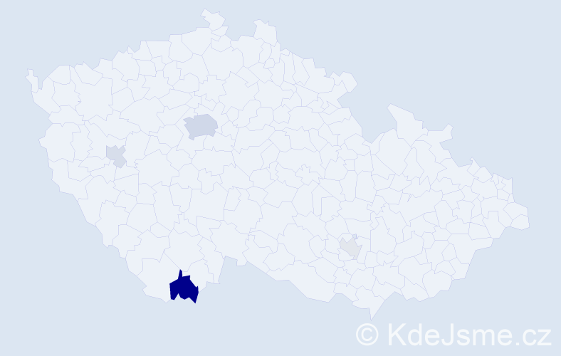 Příjmení: 'Victor', počet výskytů 12 v celé ČR