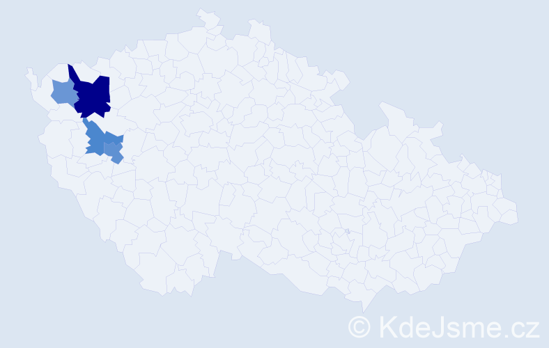 Příjmení: 'Doben', počet výskytů 7 v celé ČR