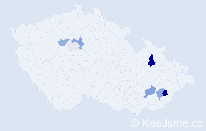 Příjmení: 'Kodovská', počet výskytů 7 v celé ČR