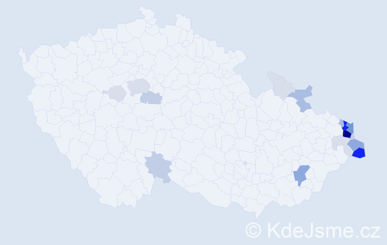 Příjmení: 'Gawlasová', počet výskytů 82 v celé ČR