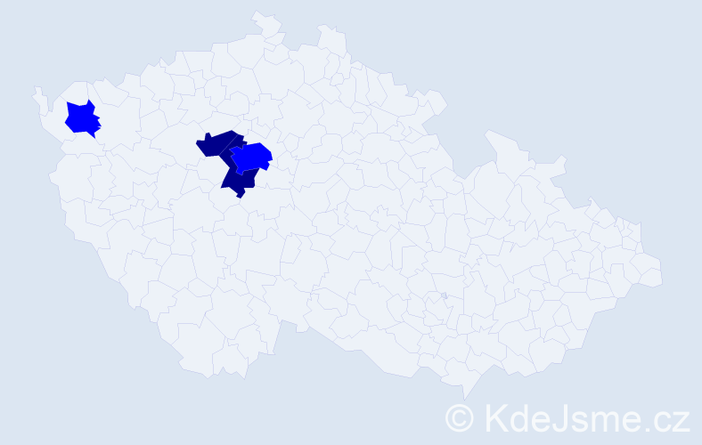 Příjmení: 'Kievaková', počet výskytů 6 v celé ČR
