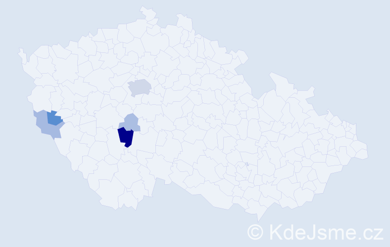 Příjmení: 'Faukner', počet výskytů 26 v celé ČR