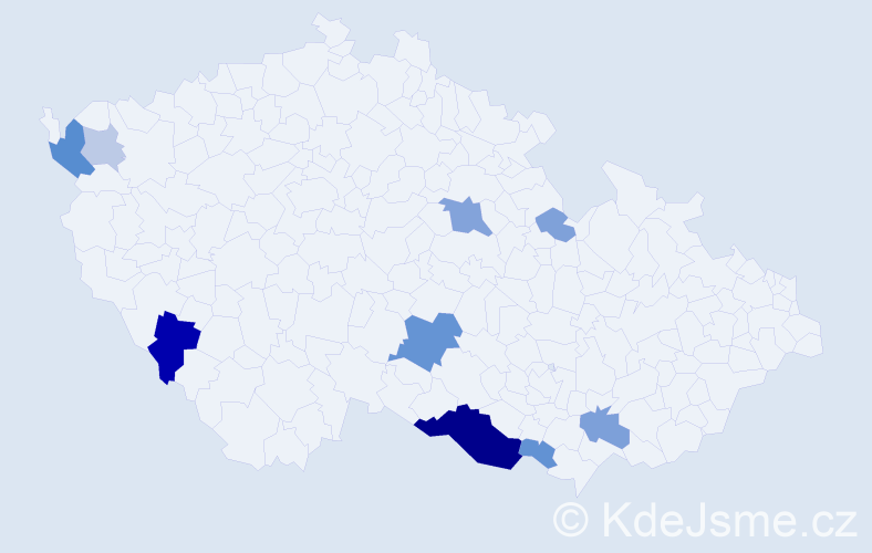 Příjmení: 'Mariánusová', počet výskytů 28 v celé ČR