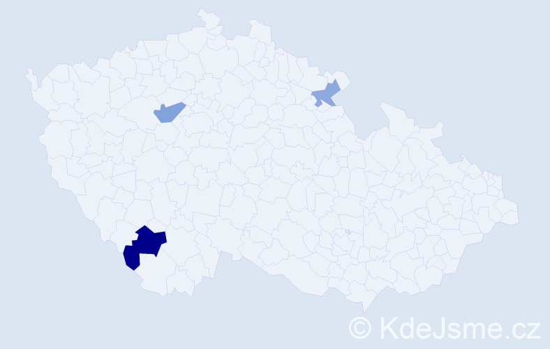 Příjmení: 'Trubela', počet výskytů 11 v celé ČR