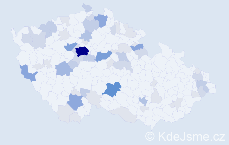 Příjmení: 'Skočdopole', počet výskytů 168 v celé ČR