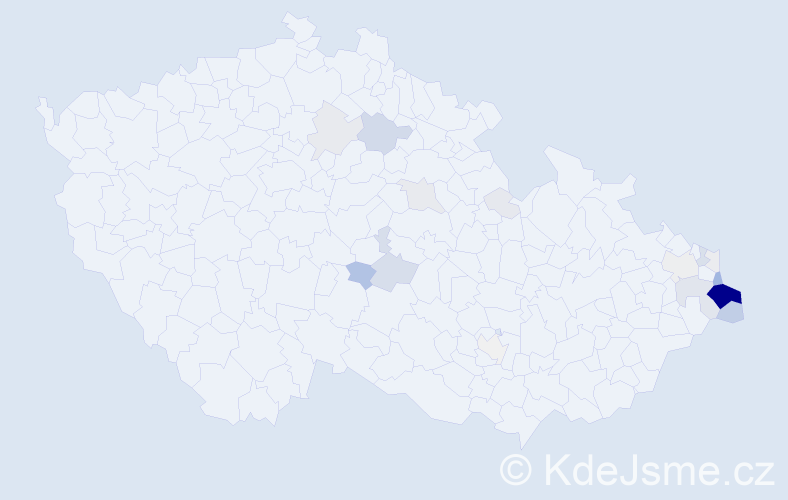 Příjmení: 'Cymorek', počet výskytů 114 v celé ČR