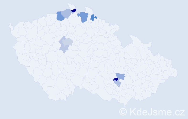 Příjmení: 'Mauderová', počet výskytů 22 v celé ČR