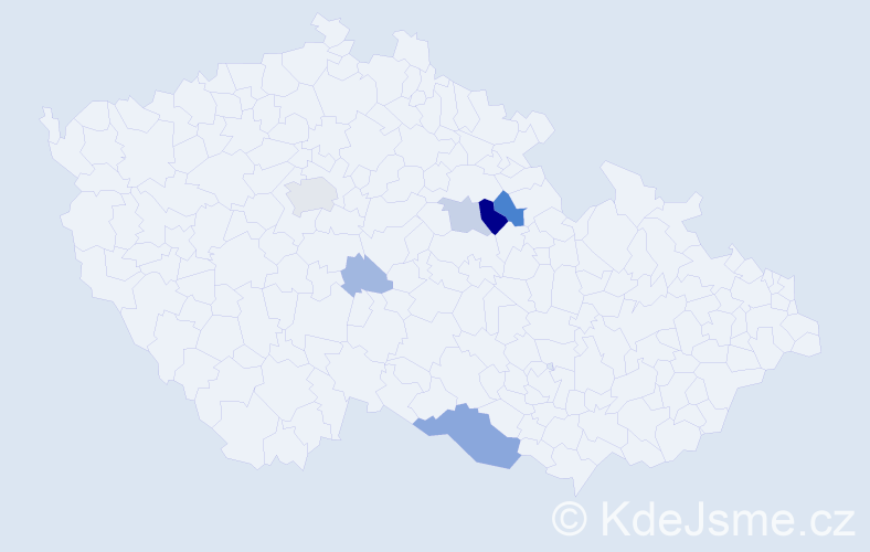 Příjmení: 'Cablková', počet výskytů 18 v celé ČR