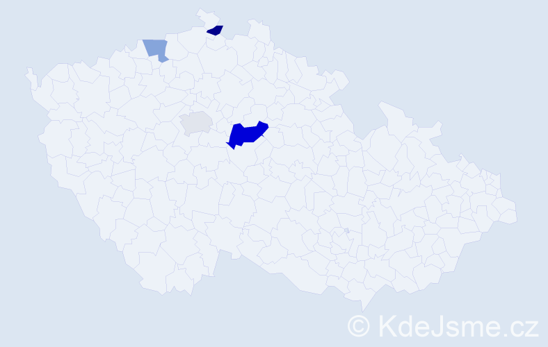 Příjmení: 'Sýčová', počet výskytů 6 v celé ČR