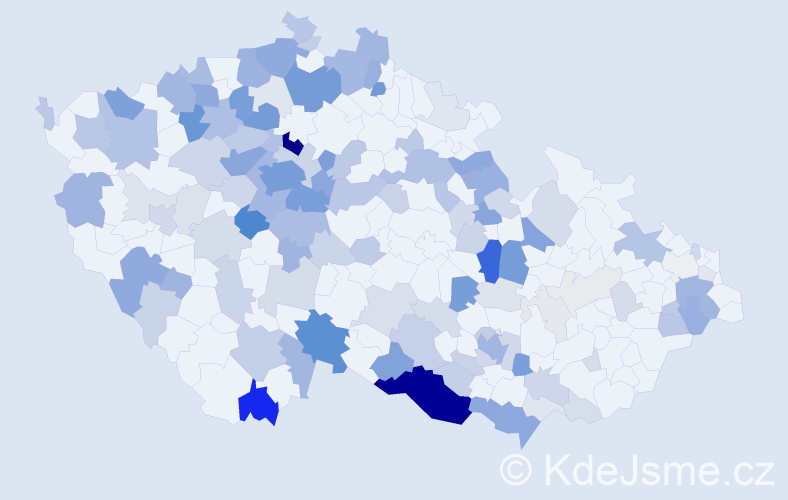 Příjmení: 'Ziková', počet výskytů 467 v celé ČR