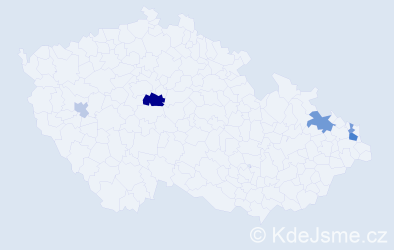 Příjmení: 'Kostialová', počet výskytů 11 v celé ČR