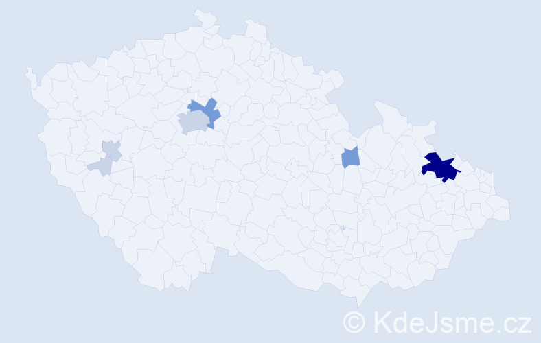 Příjmení: 'Krumer', počet výskytů 24 v celé ČR