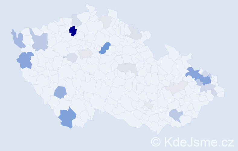 Příjmení: 'Friedelová', počet výskytů 80 v celé ČR