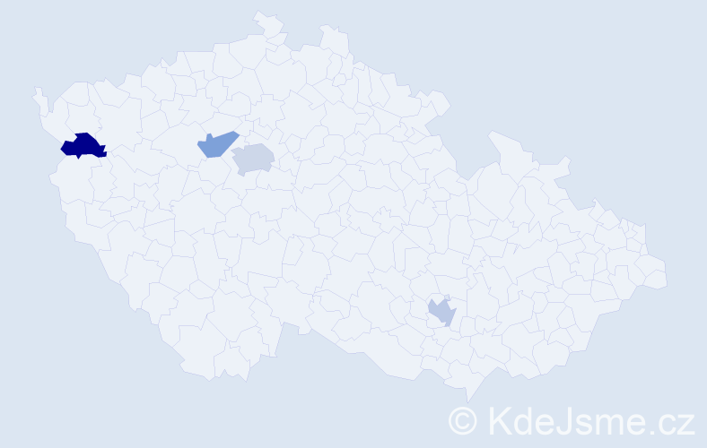 Příjmení: 'Longo', počet výskytů 5 v celé ČR