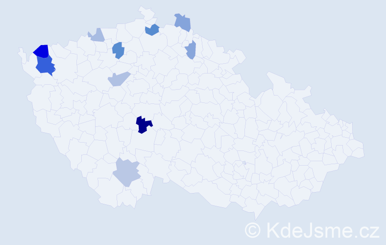 Příjmení: 'Runge', počet výskytů 22 v celé ČR