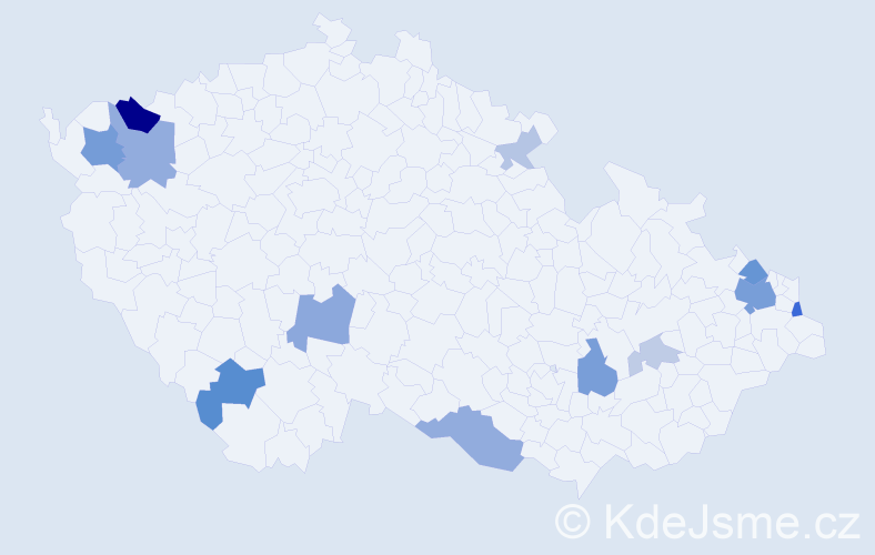 Příjmení: 'Ďurian', počet výskytů 31 v celé ČR