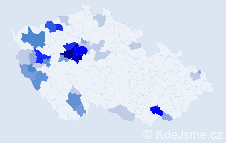 Příjmení: 'Visinger', počet výskytů 119 v celé ČR