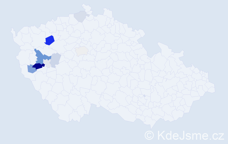 Příjmení: 'Multrusová', počet výskytů 19 v celé ČR