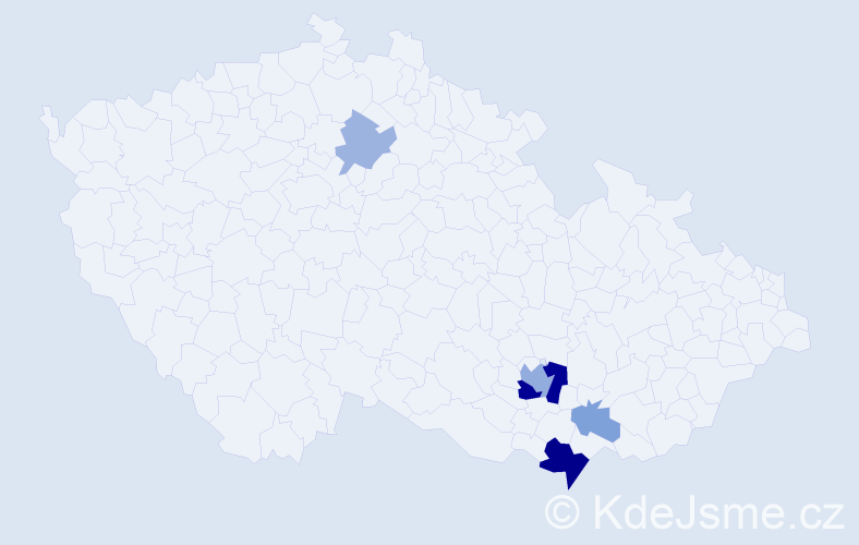 Příjmení: 'Kokorská', počet výskytů 13 v celé ČR