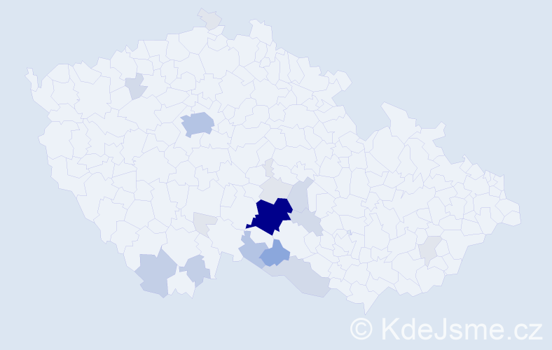 Příjmení: 'Záškoda', počet výskytů 66 v celé ČR