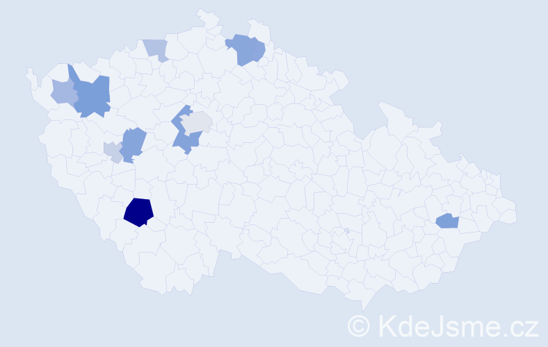 Příjmení: 'Bleierová', počet výskytů 18 v celé ČR