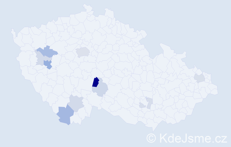Příjmení: 'Mayr', počet výskytů 30 v celé ČR