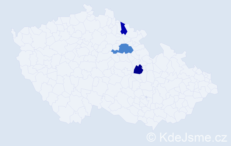Příjmení: 'Gebasová', počet výskytů 4 v celé ČR