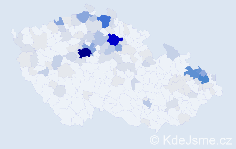 Příjmení: 'Šoltysová', počet výskytů 348 v celé ČR