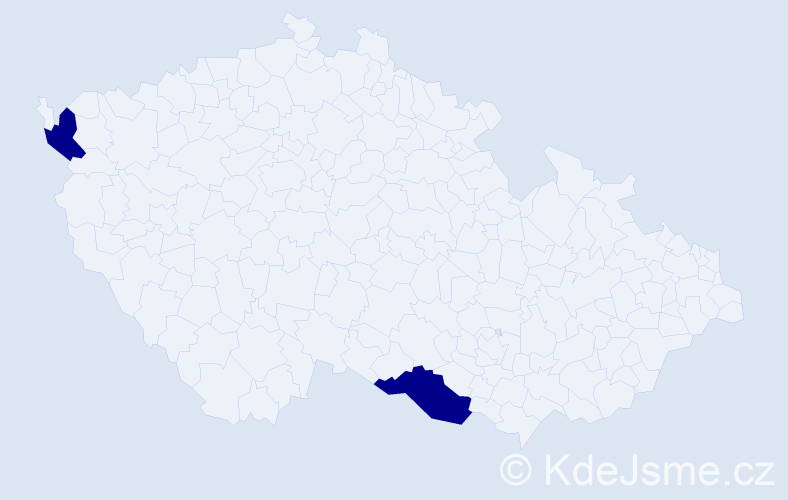 Příjmení: 'Babynec', počet výskytů 2 v celé ČR