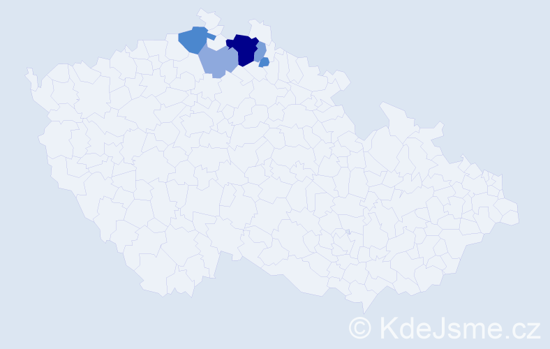 Příjmení: 'Vietze', počet výskytů 16 v celé ČR