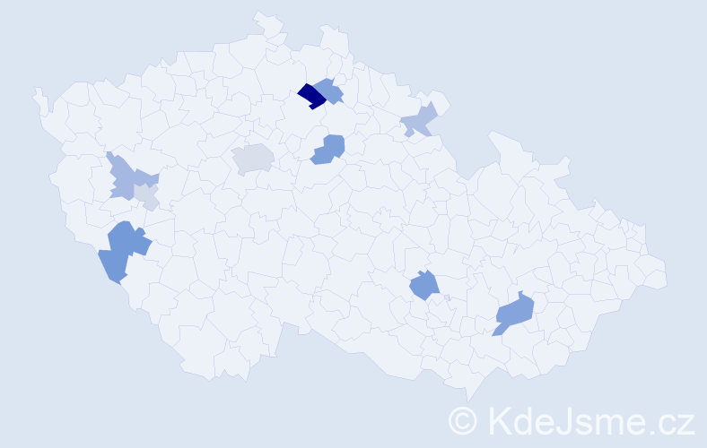 Příjmení: 'Hinz', počet výskytů 16 v celé ČR
