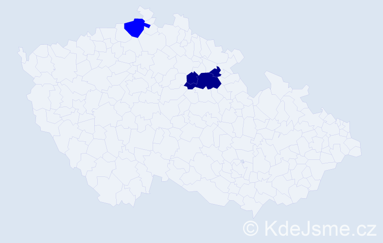 Příjmení: 'Bardisová', počet výskytů 7 v celé ČR