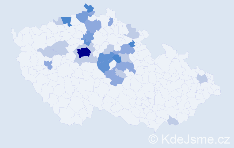 Příjmení: 'Semelková', počet výskytů 76 v celé ČR