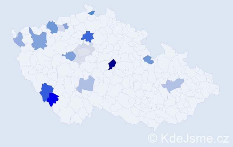 Příjmení: 'Netáhlo', počet výskytů 49 v celé ČR