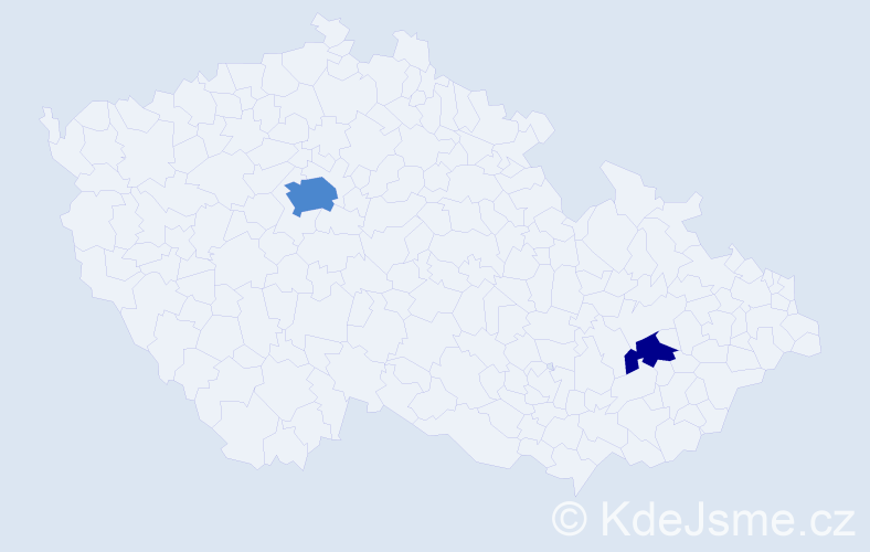 Příjmení: 'Piga', počet výskytů 4 v celé ČR