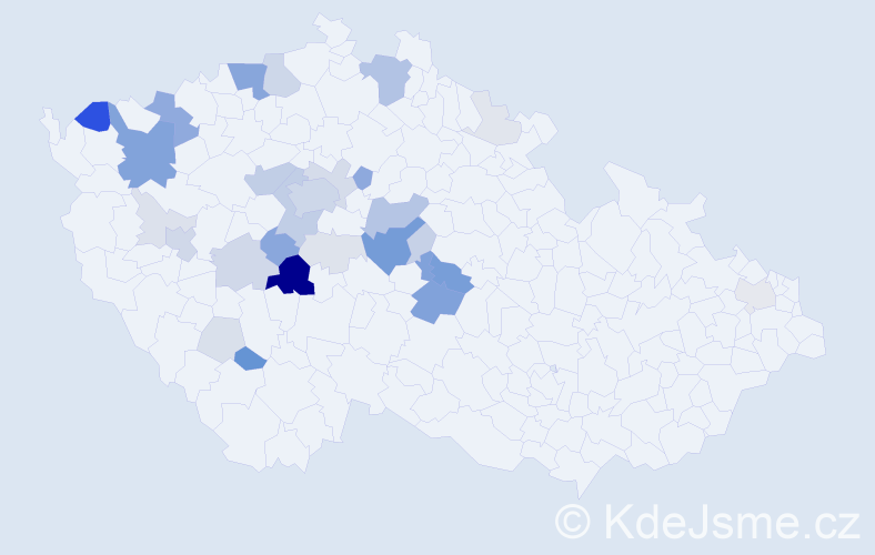 Příjmení: 'Hulínský', počet výskytů 116 v celé ČR