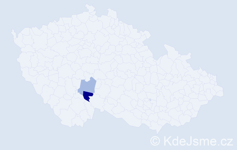 Příjmení: 'Papačová', počet výskytů 3 v celé ČR
