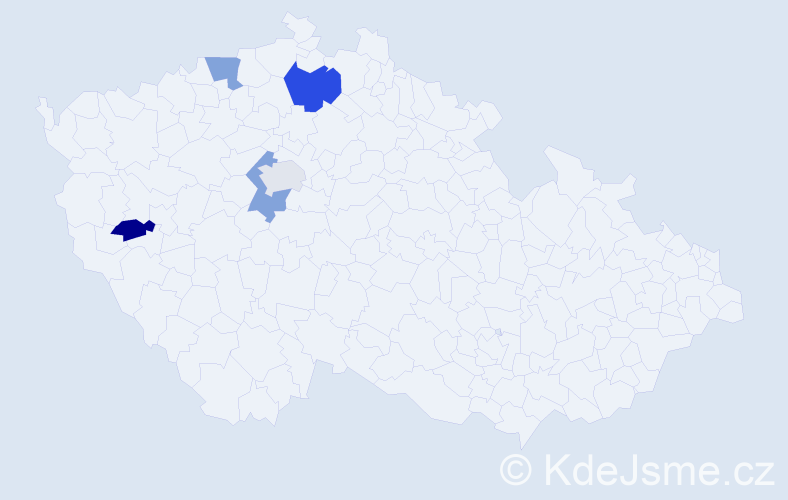 Příjmení: 'Kabanov', počet výskytů 6 v celé ČR