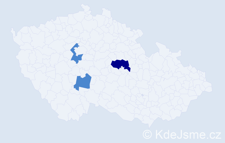 Příjmení: 'Madolová', počet výskytů 5 v celé ČR