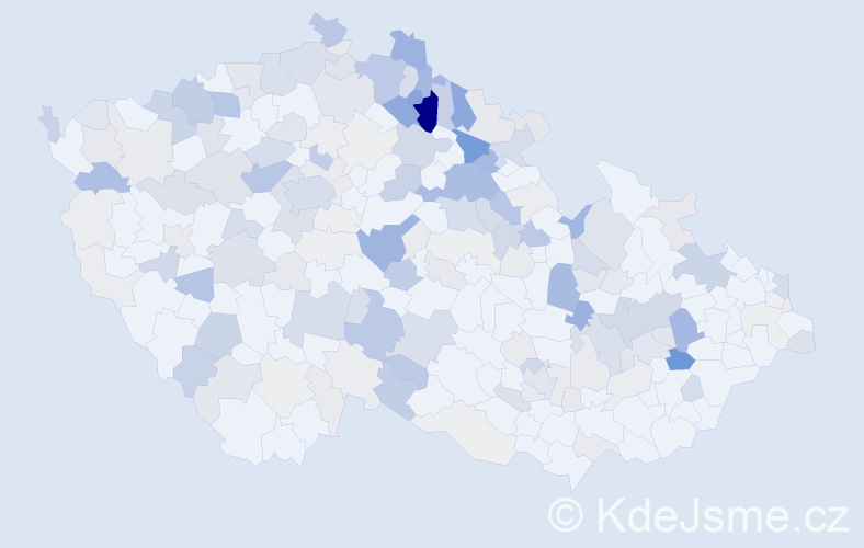 Příjmení: 'Hlavová', počet výskytů 698 v celé ČR