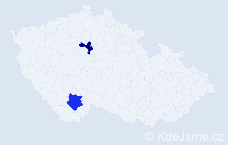 Příjmení: 'Khalyavka', počet výskytů 2 v celé ČR