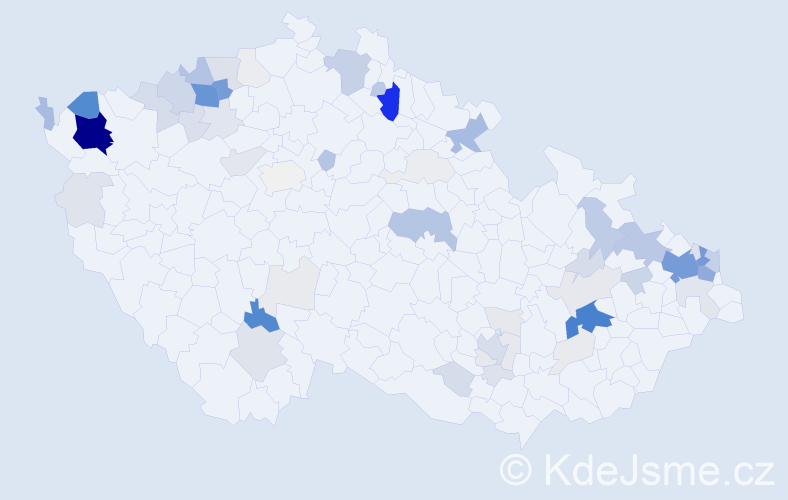 Příjmení: 'Klempár', počet výskytů 292 v celé ČR