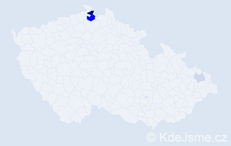 Příjmení: 'Szurdiová', počet výskytů 8 v celé ČR