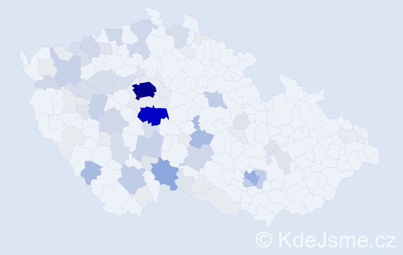 Příjmení: 'Bartůšek', počet výskytů 274 v celé ČR