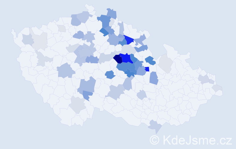 Příjmení: 'Hrušová', počet výskytů 207 v celé ČR